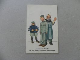 CH Humor Motiv Karte Miltär Rueblikarte Bären Katzen 1939