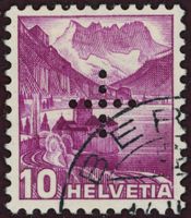 1937 - Bundesverwaltung - "die 21Ay" - geriffeltes Papier