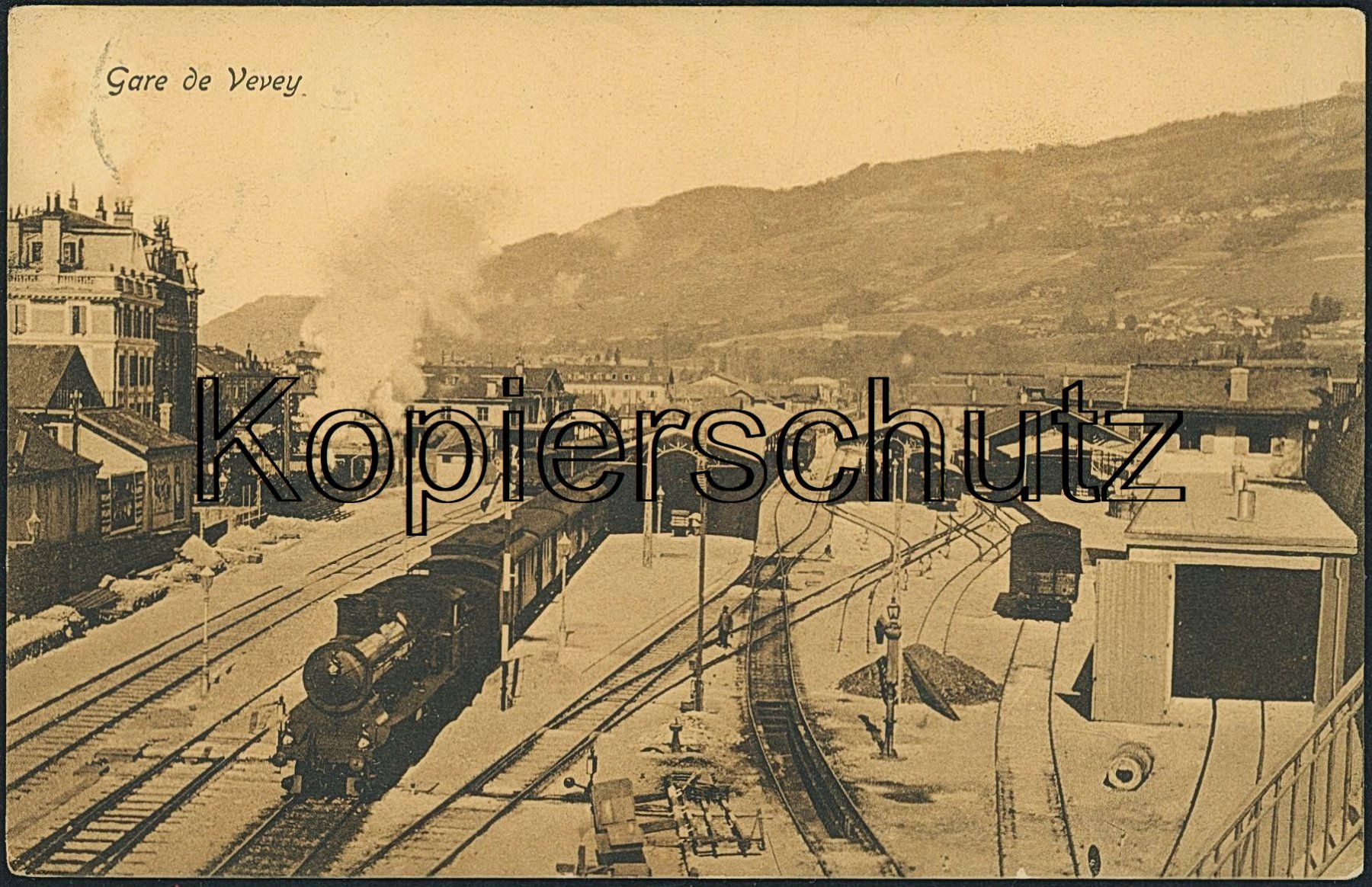 Cartoline postali: VD Vevey - Bahnhof - Bahn – Nuovo (secondo la descrizione) da Schindellegi venduto da masutka7