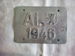 Velonummern Fahrradnummer AI 1946