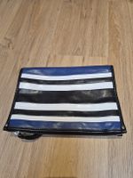MNG Tasche Clutch gestreift blau schwarz weiss