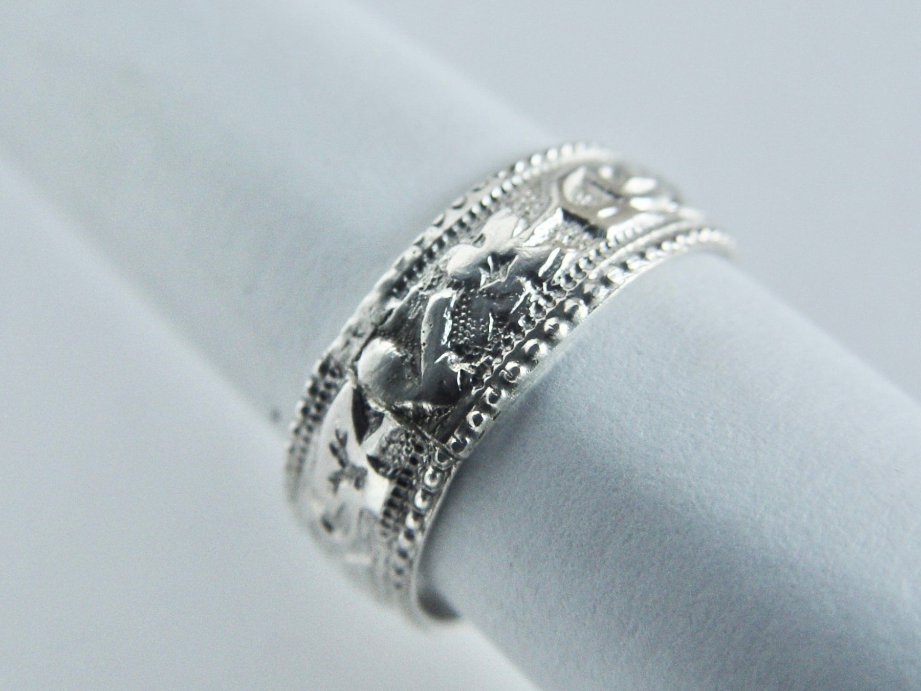 Ringe: Vintage Fingerring aus Silber mit Blumenmuster – Gebraucht aus Henggart von gernli 3