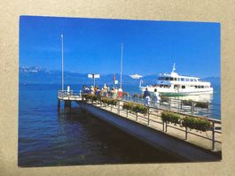 AK Schiff Ville de Geneve in Morges Landungssteg