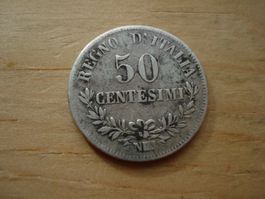 (Z2) 50 centesimi 1863  N BN