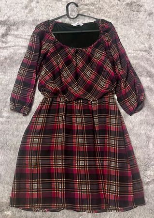 Speechless Kleid Gr M, schwarz/bordeaux kariert