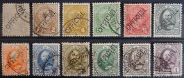 Luxemburg Official Kat. 62-73 gest. 1899