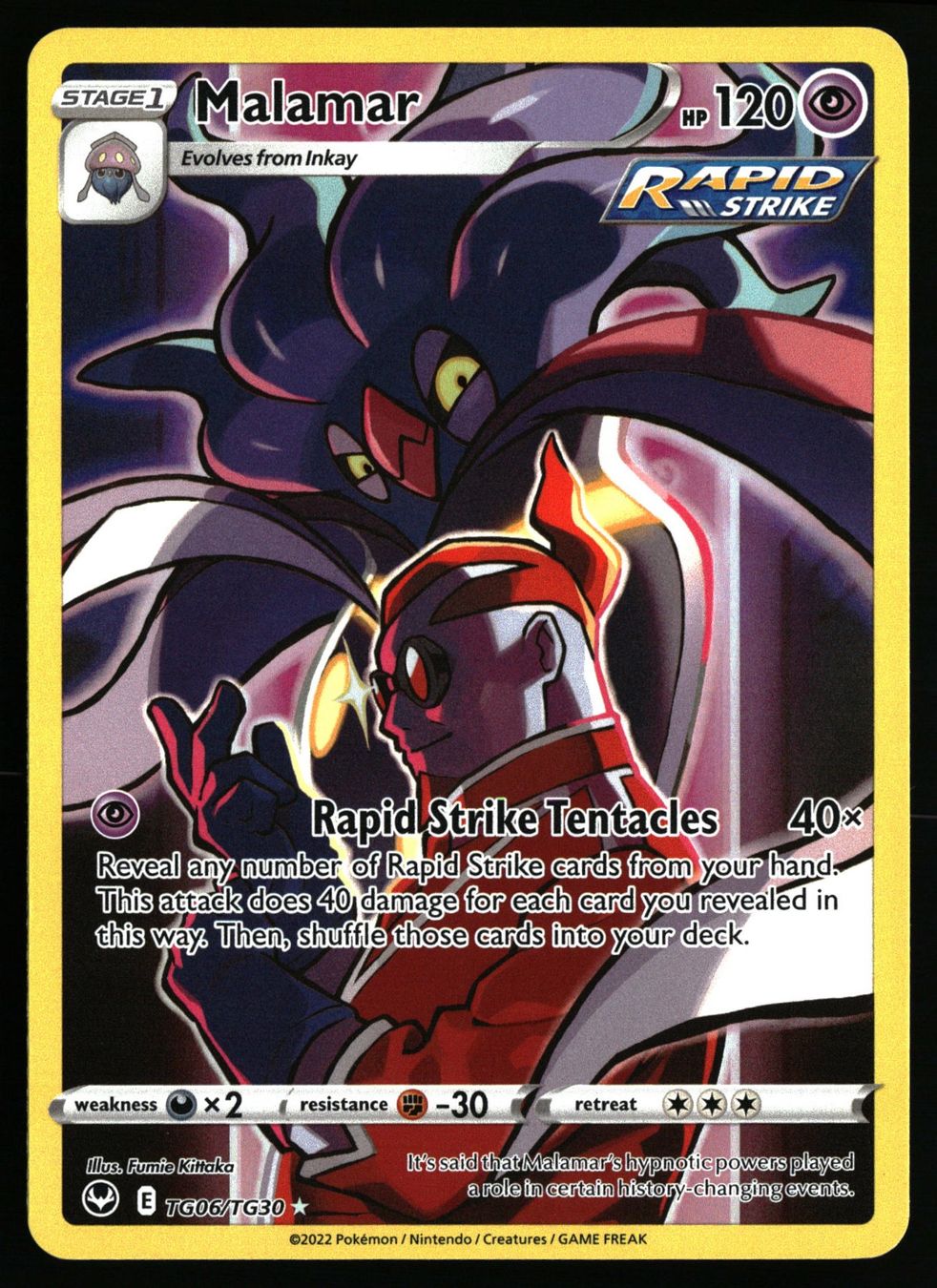Pokémon Carte collezionabili: Malamar #TG06 Pokemon Silver Tempest – Usato da Feuerthalen venduto da Plazatoys