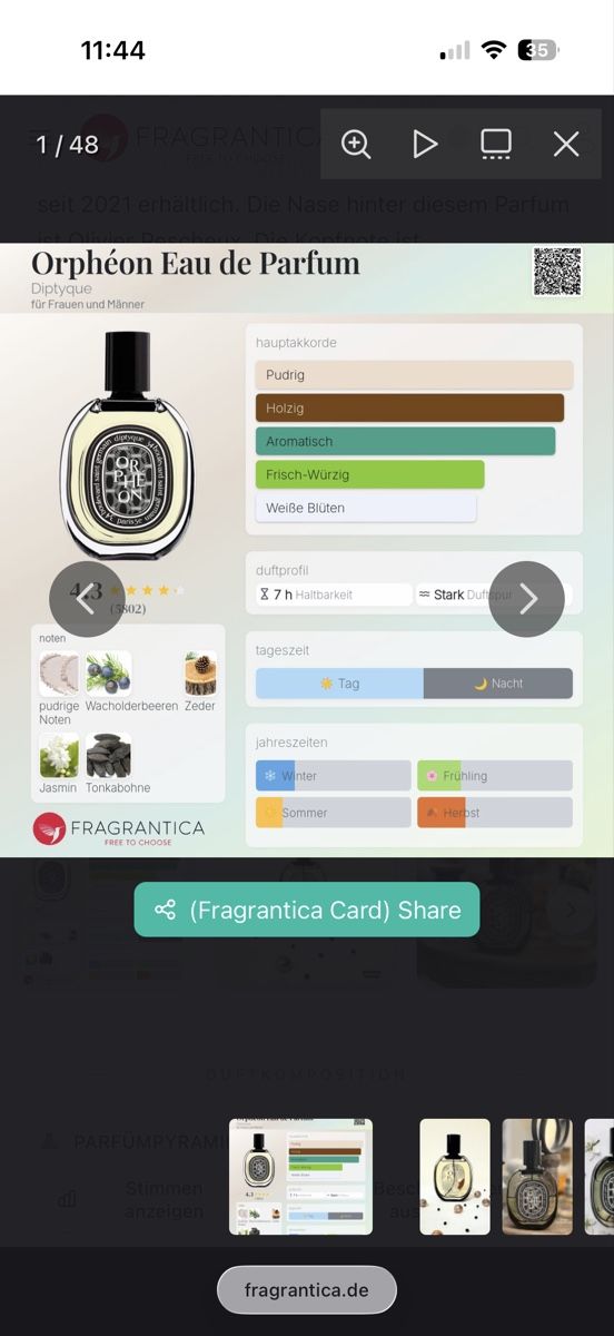 Diptyque Profumi & Eau de Toilette: Diptyque Orphéon Eau de Parfum, 2 ml – Usato da Sursee venduto da nri_sbv9 2