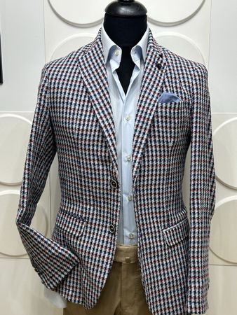 Herren Sakko, neuwertig, Gr 46 modern elegantes Karo-Muster