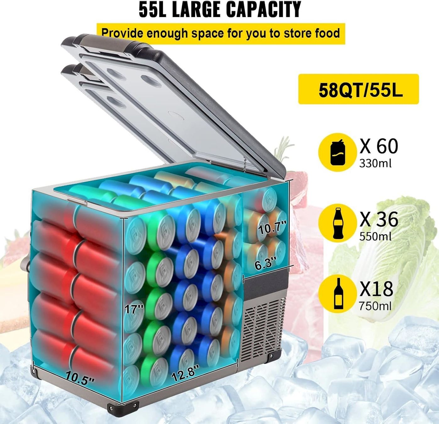 Frigoriferi & Refrigeratori: VEVOR Kompressor 55L Kühlbox – Nuovo e nell'imballaggio originale da Bottighofen venduto da zaap 2