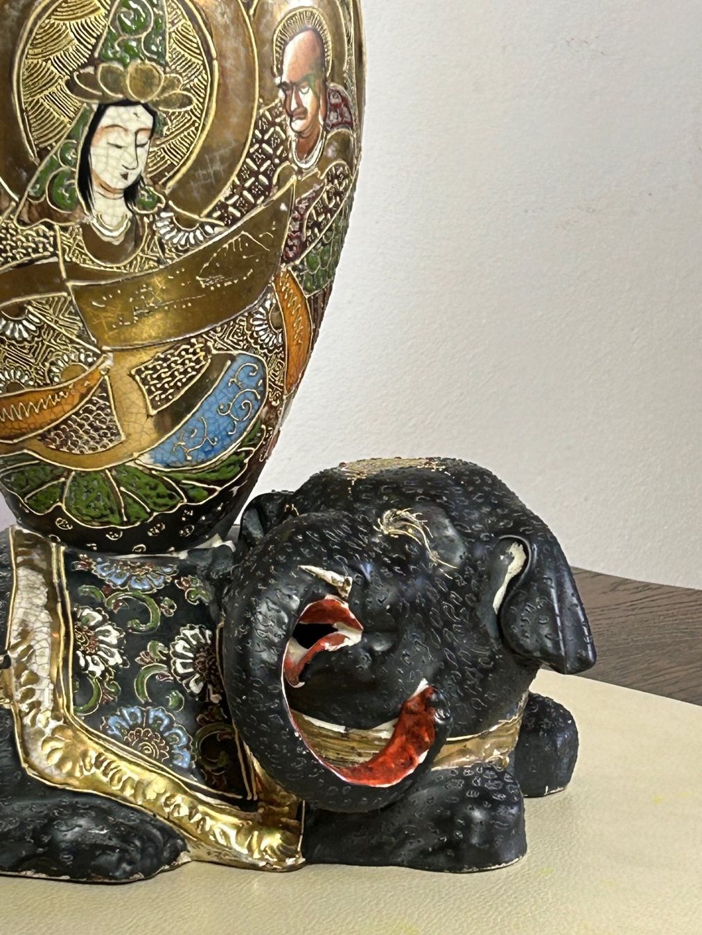 Vasi & Recipienti: Antike Satsuma Vase mit Elefant, handbemalt – Usato da Rocourt venduto da Vijay02 4