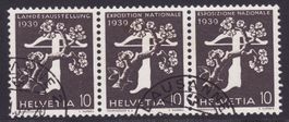 SBK-Nr. Z26a (Landi 1939, waagrechter Dreierstreifen d.f.i)