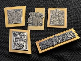 Basler Fasnachtsplaketten Gold 1965 bis 1969