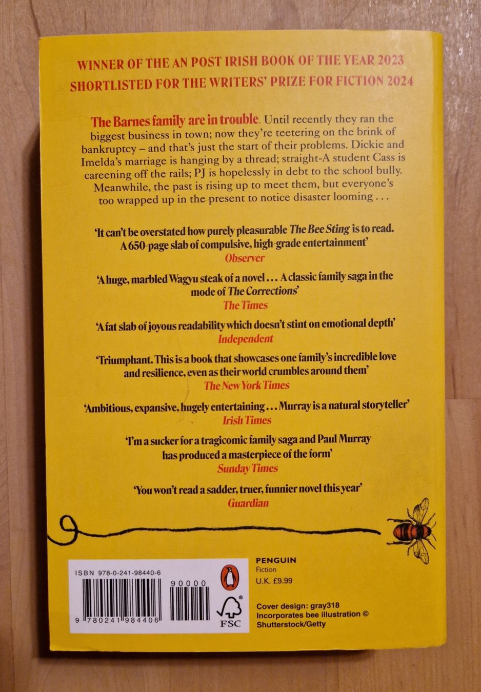 Libri: The Bee Sting - Paul Murray – Usato da Belp venduto da Kaviro 1