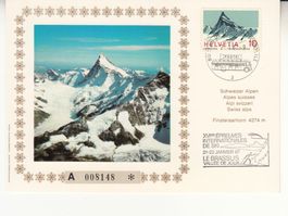Sonderstempel A. 1048 auf Karte Finsteraarhorn