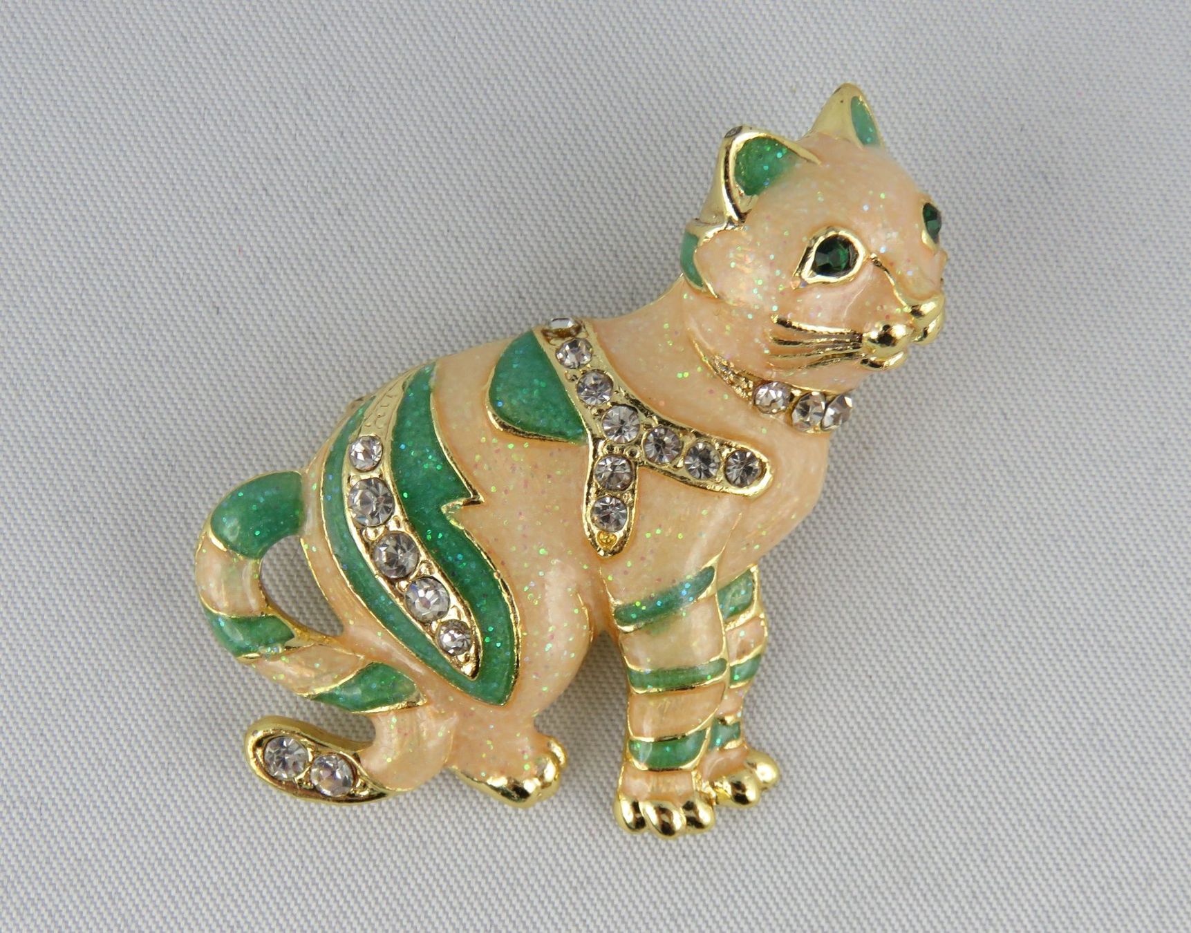 Broschen & Nadeln: Brosche - KATZE mit Glitzersteinen - Neu – Neu und originalverpackt aus Grenchen von Yamahwildstar16 3
