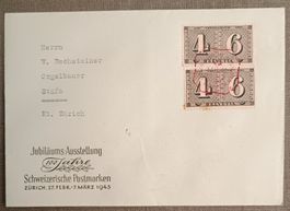 1943 Jubil. Ausstellung100 Jahre Schweizerische Postmarken.