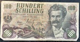 100 Schilling Banknote Österreich, Johann Strauss, Top!