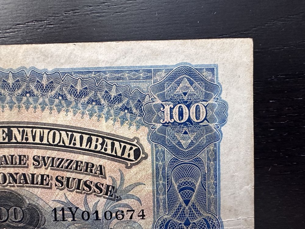 Schweizer 100-Franken-Note von 1943 - Selten! Top Zustand! (Gebraucht ...