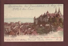 NEUCHÂTEL - Château et Alpes - 1901