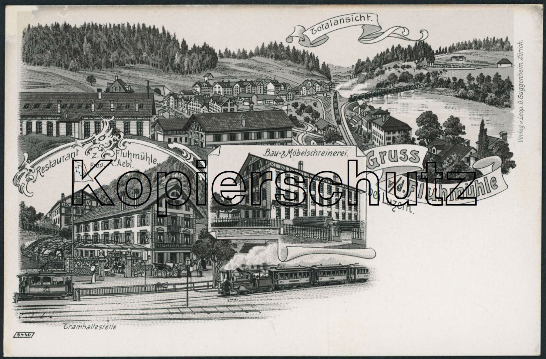 Cartoline postali: LU Fluhmühle - Bahn - Tram TrL - Litho - Littau – Nuovo (secondo la descrizione) da Schindellegi venduto da leecollect