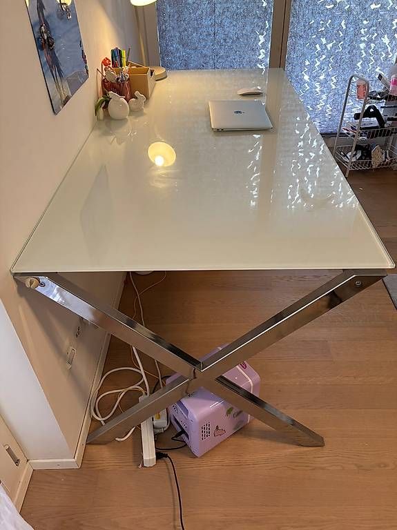 Scrivanie: Design-Schreibtisch Glas/Chrom, 160×80 cm – Usato da Zürich venduto da rem_8v6m 2