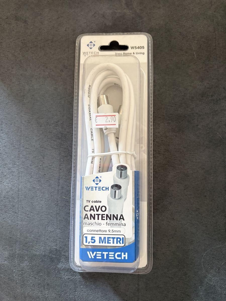 Technique de radiocom: Wetech 9.5mm Antenna Cable 1.5m New – Neuf avec emballage d'origine à Sorengo par dis_tfq6