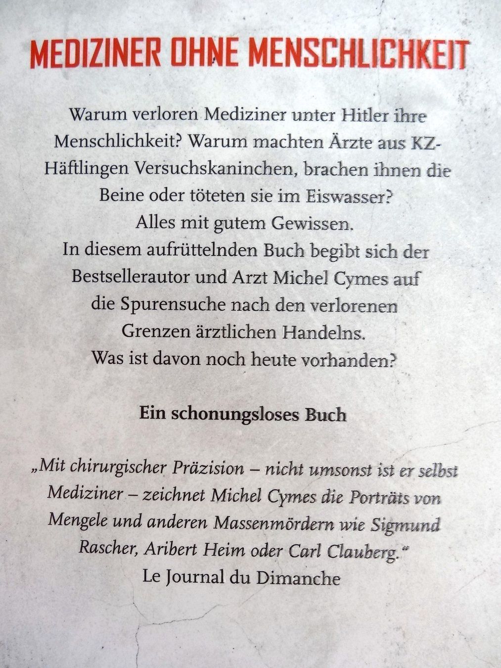 Libri: HIPPOKRATES IN DER HÖLLE – Nuovo (secondo la descrizione) da Scherz venduto da Atopolino 1