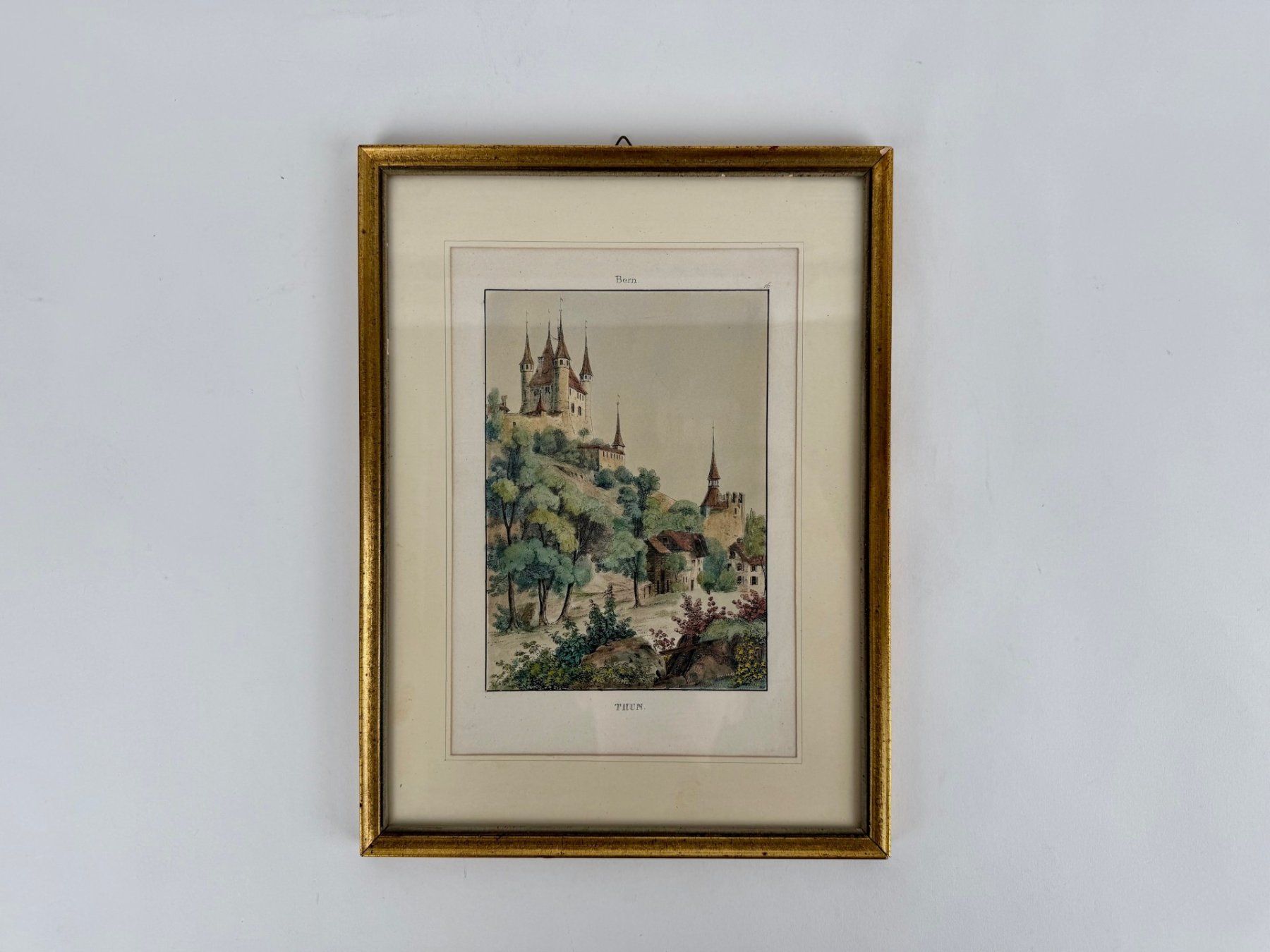 Posters & Illustrations: Thun von Werner Hodler im Rahmen – D'occasion à Urtenen-Schönbühl par Restwert_Schoenbuehl