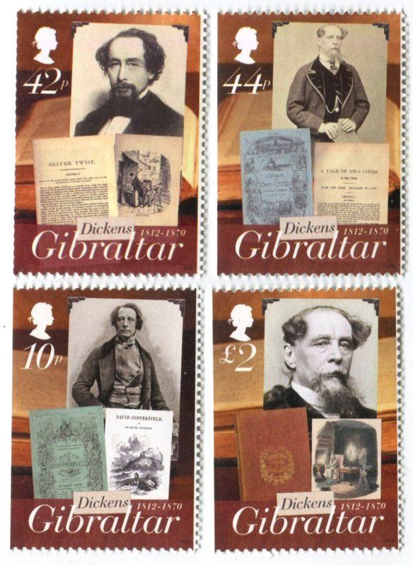 Tutti i francobolli: Briefmarken "Charles Dickens". Gibraltar. – Nuovo e nell'imballaggio originale da Basel venduto da Butsch5