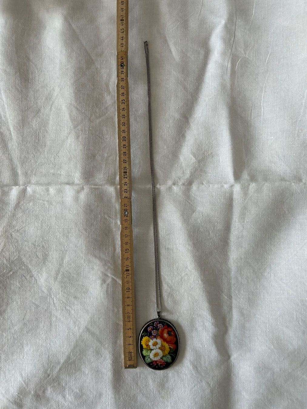 Catenine: collier avec pendentif en porcelaine - fleurs – Usato da Renens VD venduto da m27_y26 3
