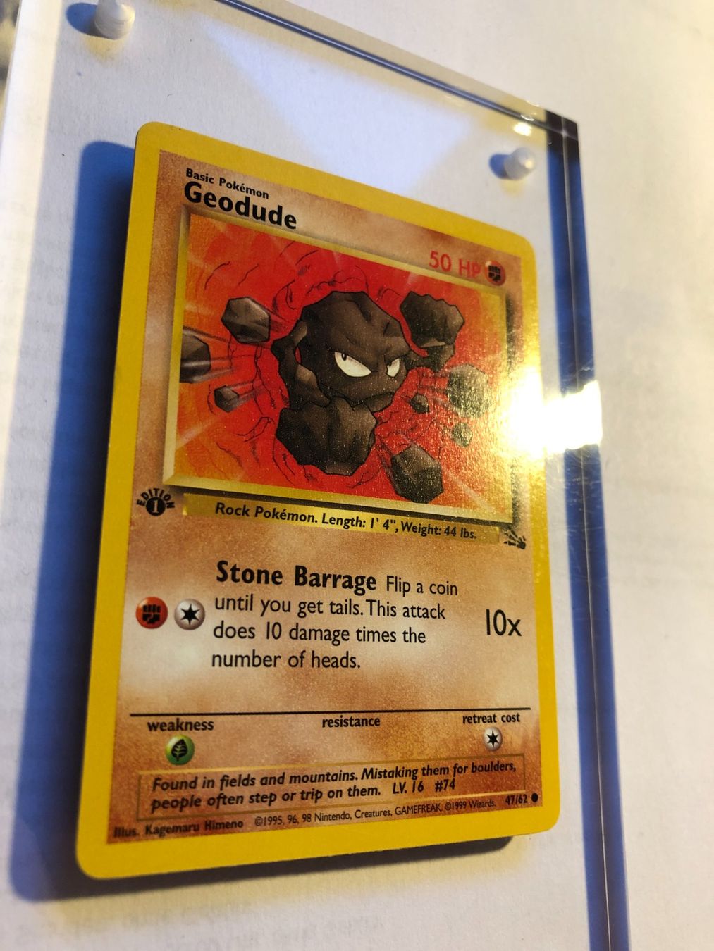 Carte collezionabili: Geodude 1st Fossil - MINT - ab 1.- – Usato da Giubiasco venduto da dan_pr8b 1