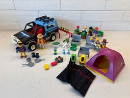 Playmobil 4x4 camping set with figures and accessories