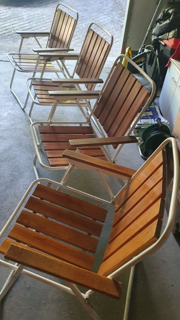 Sedie: 4 Vintage Garten Klappstühle – Usato da Biel/Bienne venduto da sambass 2