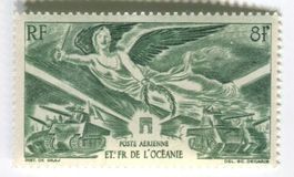 Briefmarke "Flugpost". Französisch-Polynesien