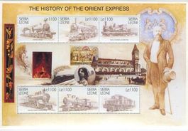 Block "Lokomotiven. Orient-Express". Sierra Leone.