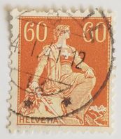 MA156) 140y, Sitzende Helvetia Kreiden Papier Sieg. Kt. 150.