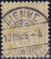 63A Vollstempel Bienne 10.8.1886, Katalog SBK2025 Fr. 40.00