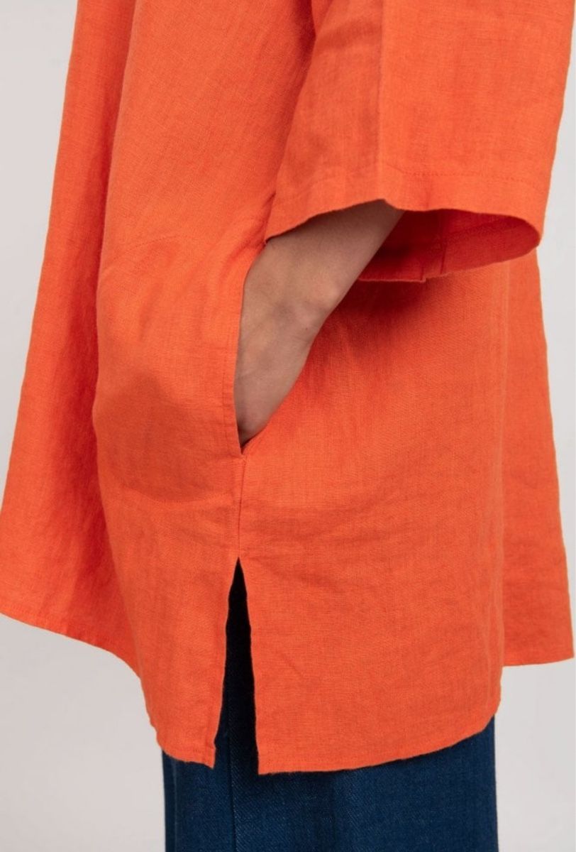 Luukaa Tuniken: LUUKAA Rust Orange Tunique 100% Lin Taille 40/42, SS2026 – Neu und originalverpackt aus Morges von sandy069 7
