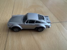 Porsche 911 Turbo Modellauto, silber, guter Zustand