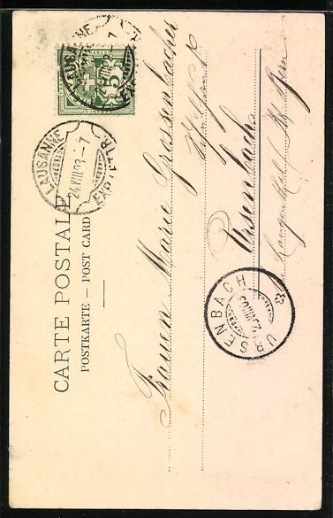 Ansichtskarten: AK Lausanne, Cathédrale, 1903 – Gebraucht aus Berlin von bartko-reher 1