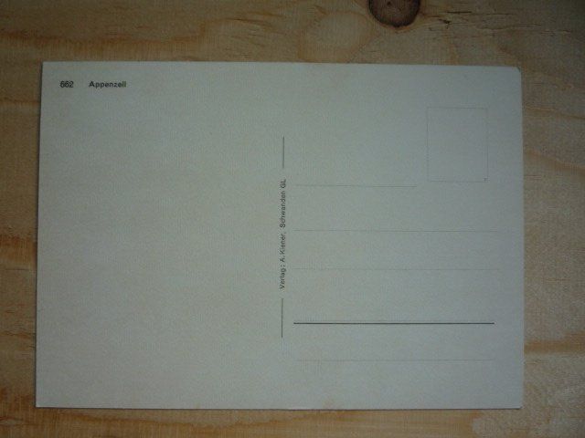 Cartoline postali: Appenzell, 662 – Usato da Rieden SG venduto da Brockehuesli 1