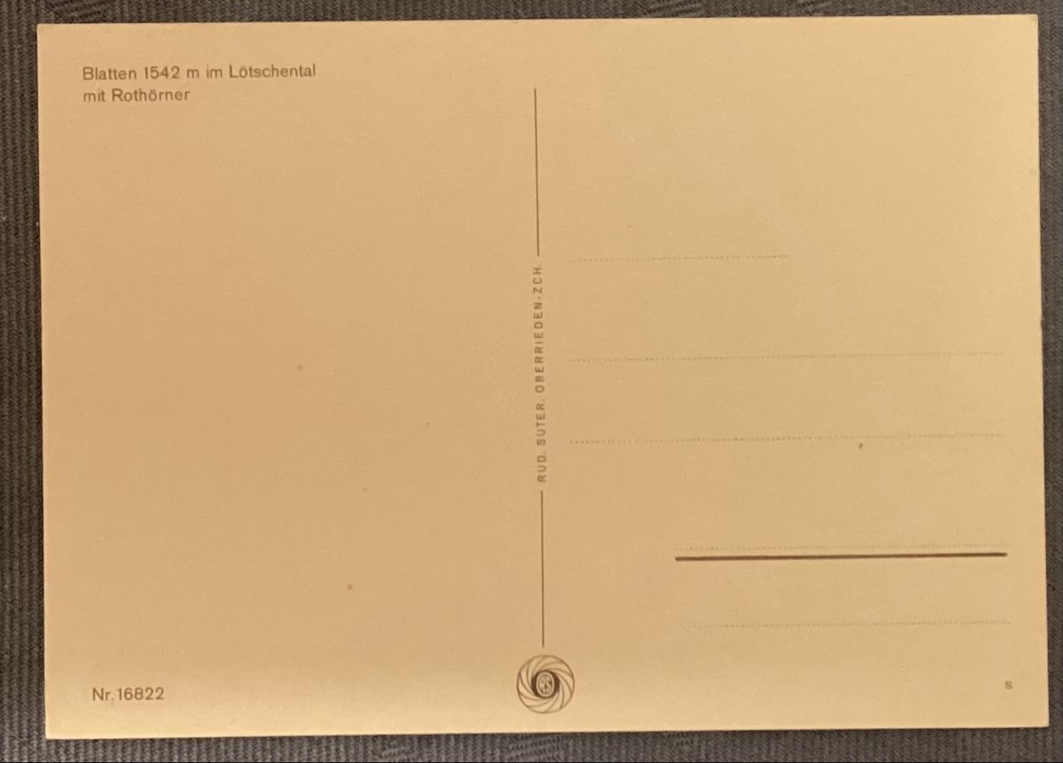Cartoline postali: Blatten, Lötschental, 60er Jahre – Usato da Reinach BL venduto da Linda013 1