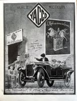 Yacco Oel Emailschild & Plakat- Alte Werbung /Publicité 1924