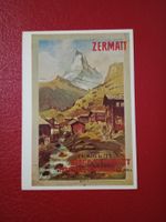 Plakatkarte Affiche Zermatt Matterhorn Wallis