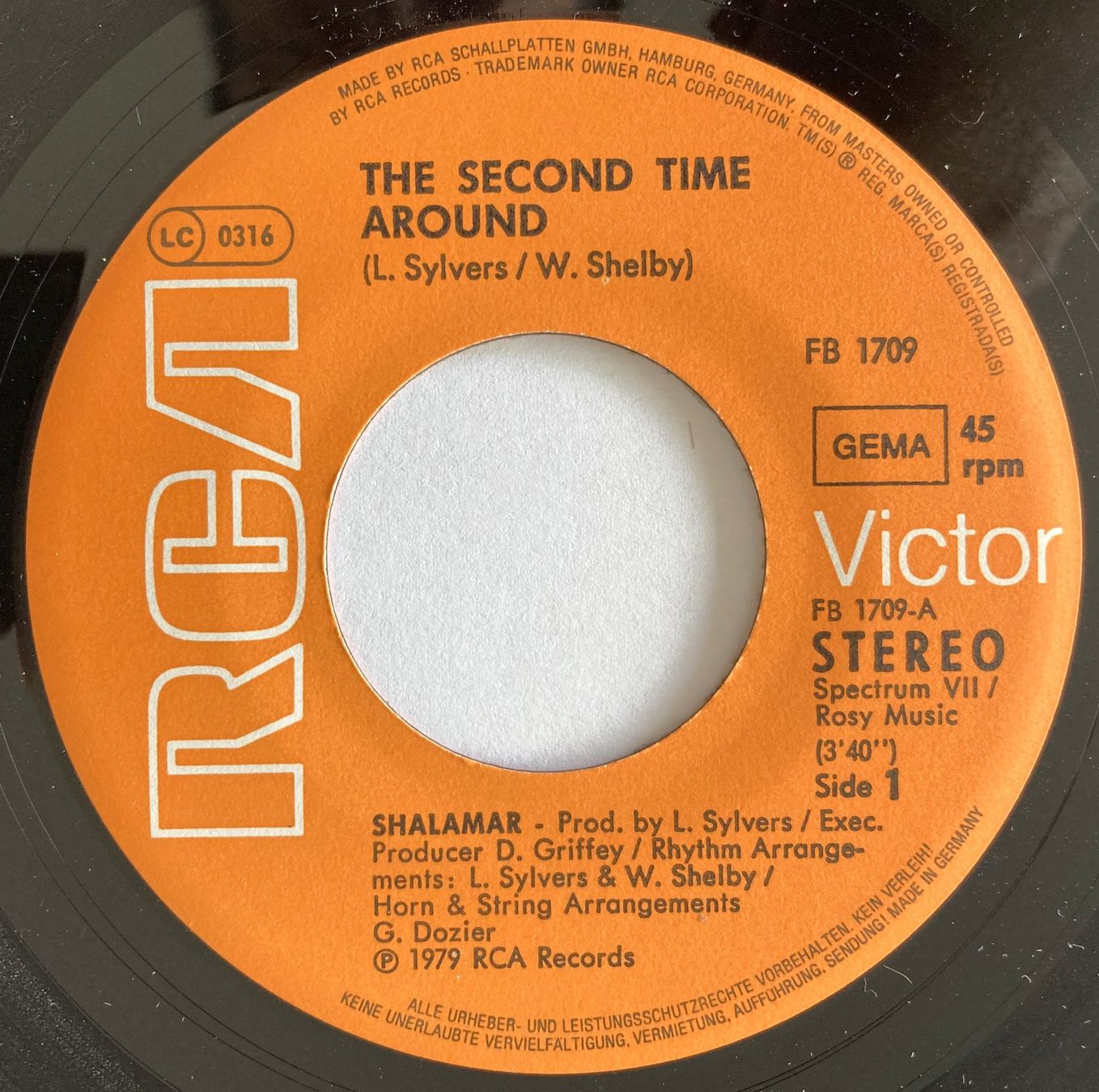 Schallplatten: SHALAMAR - THE SECOND TIME AROUND – Gebraucht aus Bottens von hotter-than-hell 2