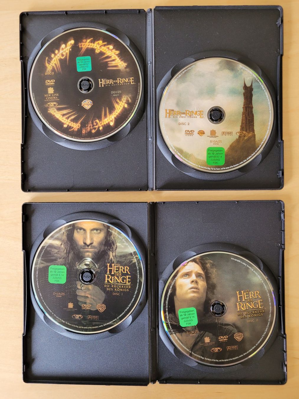 Alle DVDs: DVD Triologie Herr der Ringe 1-3 – Gebraucht aus Wiesendangen von samoalk