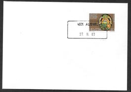 Brief Aushilfsstempel 4931 AUSWIL 27.II.80 (BE)