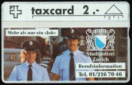 Taxcard 204L_17207 Stadtpolizei Zürich ungebraucht