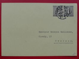 1843-1943, Nr.258 geschnitten und als ZÜRICH 4+ZÜRICH 6 verw
